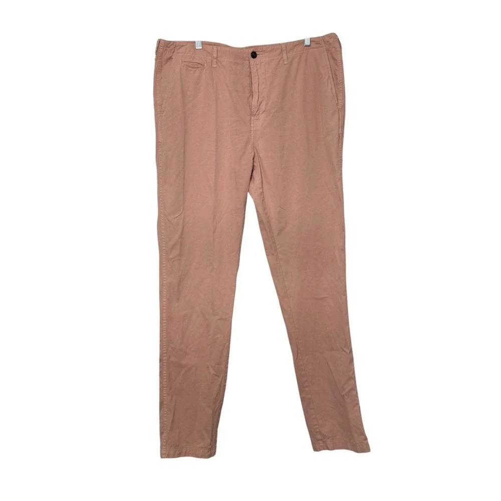 Billy Reid Chino Pants 100% Pima Cotton Peach Coastal Preppy Pastel 38x34